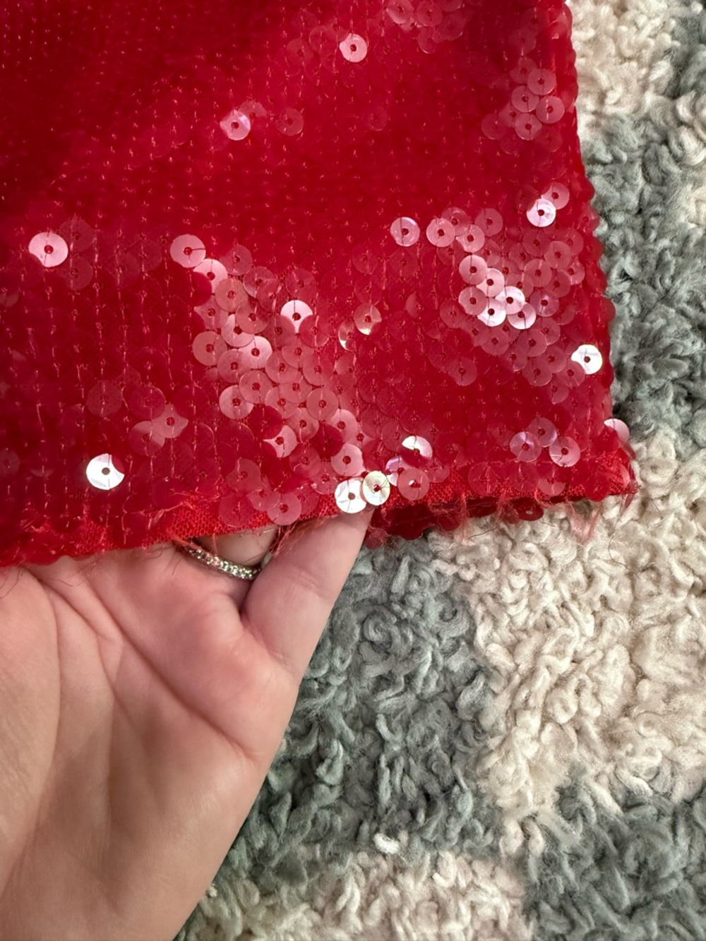 BARDOT Verona Red Long Sleeve Sequin Mini Dress Backless Bow Detail Formal Event - Picture 11 of 16
